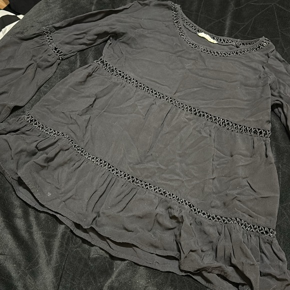 Gothic Boho Peasant Top, Med - Picture 2 of 5